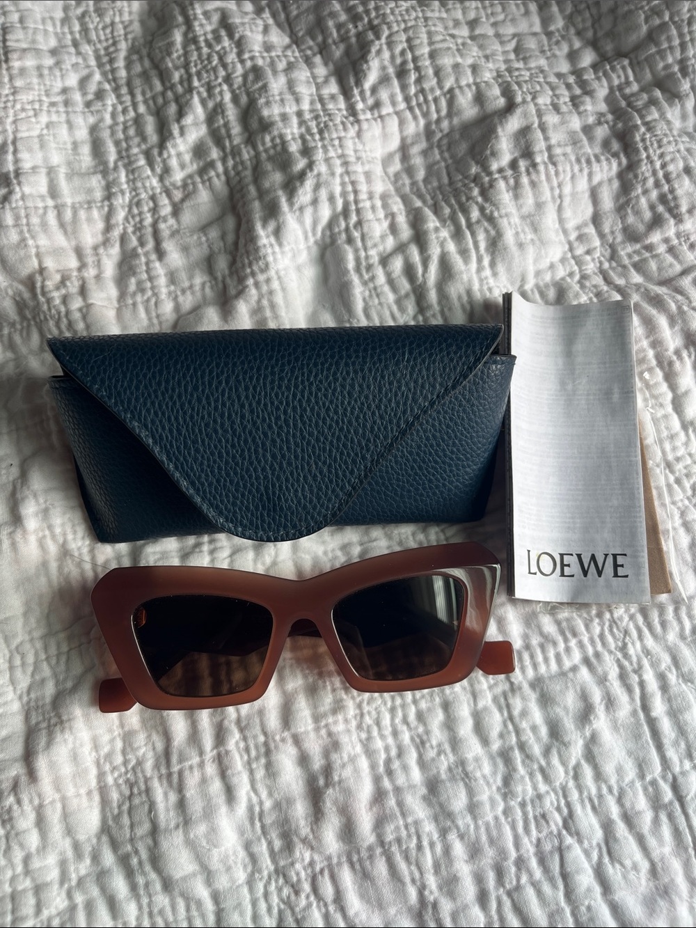 Loewe Cat-eye Sunglasses with Navy Case